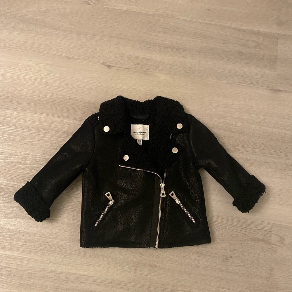 Urban Republic Black Sherpa-Lined Toddler Jacket